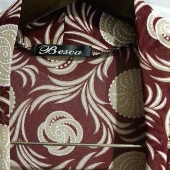 Sheer one size Besca 3/4 length arms open blouse - Picture 3 of 4